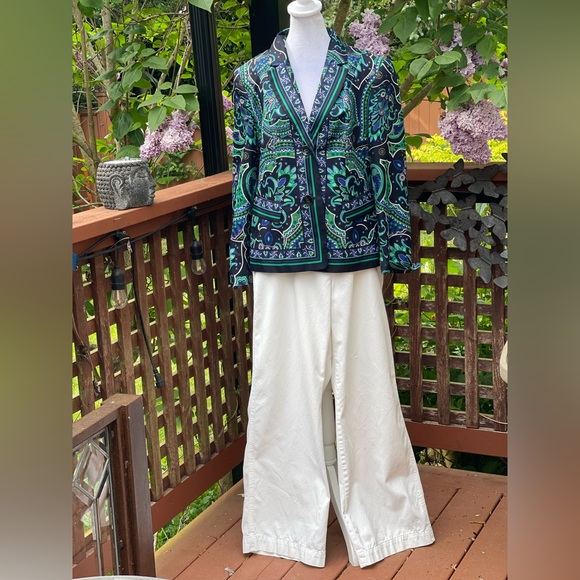 Lauren Ralph Lauren Size 16 White Wide-Leg Cotton Pants Classic Clean - Picture 8 of 8